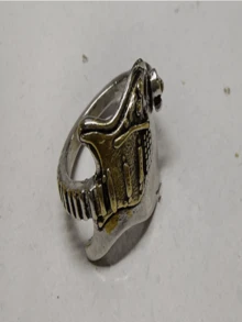 1pc Adjustable Hip Hop Rock Punk Style Dual-Tone Ring, Party Jewelry For Men - Multicolor - View 3