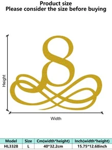 1PC Rustproof Wrought Iron Wall Art - European Vintage Baroque Golden Decorative Painting Artistic Letter Wall Mura Room Decor Bedroom Decor Home Decor Wall Decor