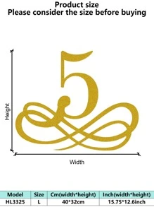 1PC Rustproof Wrought Iron Wall Art - European Vintage Baroque Golden Decorative Painting Artistic Letter Wall Mura Room Decor Bedroom Decor Home Decor Wall Decor