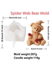 Halloween Bear Silicone Mold, Witch Bear Candle Mold, Terrifying Halloween Candle Making Mold, Crow Skull Head, Pumpkin Bear Candle Mold, Animal Bear Resin Mold, Scented Gypsum Mold, Home Desktop Decoration, Parent-Child DIY, Party Scene Arrangement