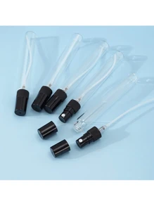 20 piezas Minibotella de perfume de vidrio de 10ml/5ml con tapas negras