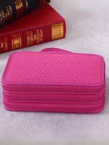 School Pencil Case/Box Pencil Case/Four Layer Pencil Case With 72 Color Holes/School Supplies/Papela Marisa - Màu Hồng Tươi - Xem 4