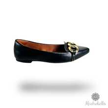 Women's Black Patent Leather Pumps | Light Gold Chain - Modern, Elegant, Versatile, Comfortable - 黑色 - 查看 7