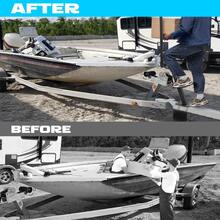 Heavy-Duty Boat Trailer Steps With Handle Non-Slip Ladder For Bass/Pontoon Boats & Trailer Tongue Mount Load Capacity 400 Lbs - Black-3 Steps - 查看 6