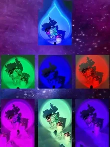1pc Sunset Projection Lamp, Creative Led Decorative Atmosphere Light, Romantic Night Light, 7 Colors & 13 Modes Optional, Suitable For Bedroom, Cafe, Valentine's Day Decoration