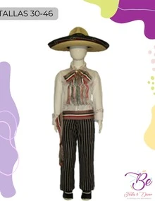 Traje Típico Caporal Adulto Fiesta Mexicana Festival