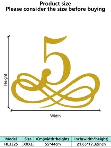 1PC Rustproof Wrought Iron Wall Art - European Vintage Baroque Golden Decorative Painting Artistic Letter Wall Mura Room Decor Bedroom Decor Home Decor Wall Decor