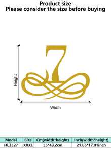 1PC Rustproof Wrought Iron Wall Art - European Vintage Baroque Golden Decorative Painting Artistic Letter Wall Mura Room Decor Bedroom Decor Home Decor Wall Decor