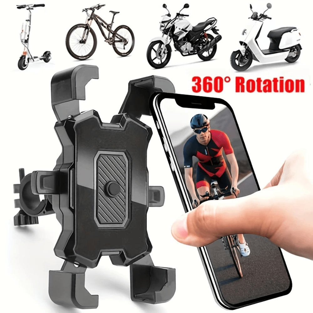 Suporte de navegação integrado para bicicleta, veículo elétrico, motocicleta, estável e à prova de choque, suporte para celular para ciclismo ao ar livre, suporte giratório à prova d'água para celular para bicicleta elétrica - Suporte de navegação móvel à prova de choque para bateria de motocicleta, bicicleta de montanha, ciclista, carro