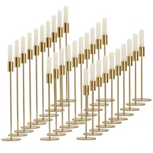 30pcs Set Metal Candle Holder, Romantic Candlelight Dinner Decor, European Style Luxury Candle Holders For Home, Wedding, Party, Holiday, Includes Candle Holders Only (No Candles Included)