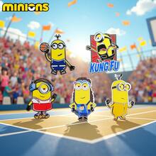 Universal Minions Pin  Brooch 1/5 PCS Officially Licensed Emblem Collector Edition Delux Aluminium Lapel Pin Metal Decorative Backpack Bookbag Costume Cloth Bag Pencil Case Cute And Fashionable Badge Suitable Daily Wear Fun Gifts For Friends As Birthday Gifts - Multicolor - View 2