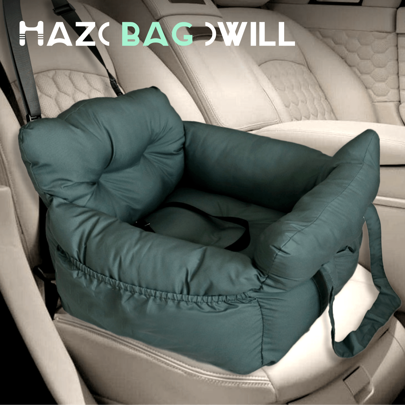 HazoWill Dog Carrier Car Seat For Dogs & Cats - Portable Travel Pet Bed With Adjustable Hook & Buckle, Handheld/Shoulder Strap, Fits Car Front/Back Seat Cat Carrier Cat Backpack Bike Trailer