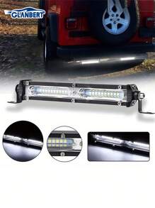GLANBERT Barra de luz LED para coche de 4/7/14/20 pulgadas, 27/60/120/180W, ultra delgada, luz blanca media, para coches, SUV, camiones