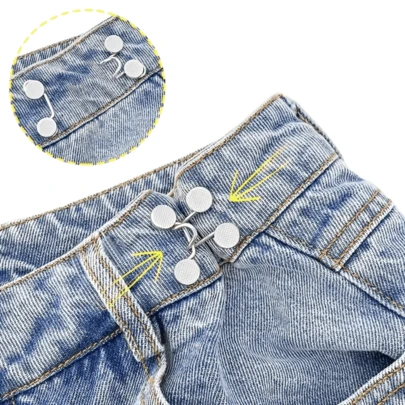 Ajustador De Calça Rápido Pence Sem Costura Apertador Manual