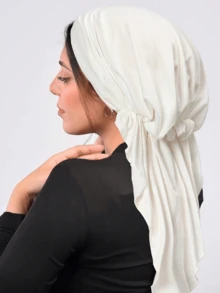 1 Stück eleganter Damenhut mit breiter Krempe und aufgerauter Oberfläche, weicher Turban-Kopfschmuck für Kleider - mehrfarbig - Übersicht 2
