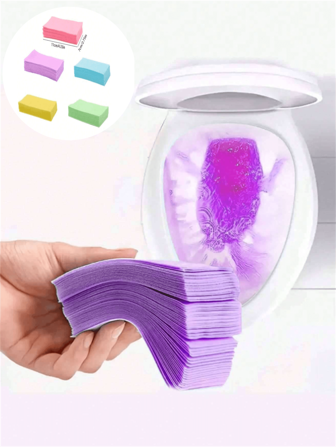 30pcs Toilet Cleaning Sheets, Toilet Cleaner, Floor Cleaner, Household Floor Cleaning Sheets, Toilet Deodorizer, Toilet Bowl Cleaner, Odor Remover, Toilet Descaling Cleaning Sheets, To Remove Urine Stains And Odor, Cleaning Supplies