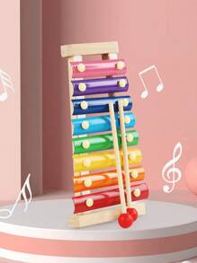 Xilofono colorato in legno per bambini - Giocattolo musicale educativo Montessori, strumento a percussione a 8 note con bacchette, ideale per bambini da 0 a 3 anni, regalo perfetto per Ognissanti, Natale, compleanni