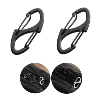 Clip antifurto para zíper trava mochilas bolsas Kit 2un