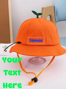 Customizable Kids UV-Blocking Bucket Hat With Image Upload & Personalized Name | UPF50+ Sun Protection Beach Hat, Suitable For Outdoor Adventure, School Play, Family Travel | Breathable Adjustable Design