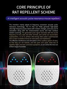 1PC/2PCS/4PCS 智能超声波驱虫器，脉冲共振驱鼠器，美国 A 型插头 (110-127V)，大功率物理超声波害虫控制，高频共振波，360° 全向覆盖，波形扫描，自动调谐，节能，静音低噪音，适用于家庭、厨房、办公室、酒店、仓库，有效室内灭虫，驱蚊驱鼠