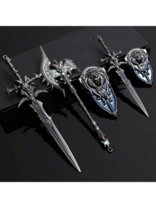 1pc Lich King's Frostmourne Full Metal Craft Model. Exquisite Decor, Collectible Merchandise, Lich King Replica, 2025 Must-Have For Fans! Perfect Gift For Birthday, Christmas, Halloween - Multicolor - View 10