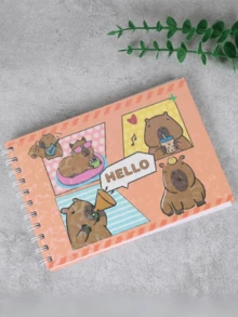Livro de Colorir de Capivara, 48 Folhas, 180g, Acetato Holográfico Volta às Aulas - Modelo 6 - Visão 10