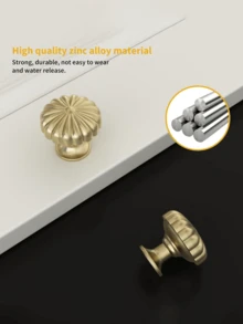 1-10Pack Gold Cabinet Knobs Dresser Knob For Drawer Hardware Handles And Luxury Pulls For Cabinets Zinc Alloy, For Drawer, Wardrobe, Cabinet Door, Kitchen Cabinet, Dressing Table, American Style Home Decoration, Free Screws Included - Multicolor - View 2