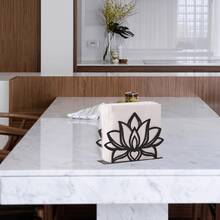 1 chiếc Giá để khăn ăn bằng kim loại hình hoa sen - Giá để khăn giấy bằng sắt hình trái tim thanh lịch, với thiết kế màu đen tinh xảo, thích hợp để trang trí bàn ăn tại nhà, khách sạn hoặc quán cà phê - Nhiều màu - Xem 9