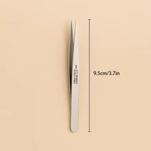 Precise Slant Tip Eyebrow Tweezers - Silver Stainless Steel Facial Hair Remover Tool - Easy Grip Professional Brow Shaping & Stray Hair Plucking (1 Pc),Makeup,Cheap,Room Decor,Vanity,Travel,Bedroom,Makeup Accessories,Tweezers