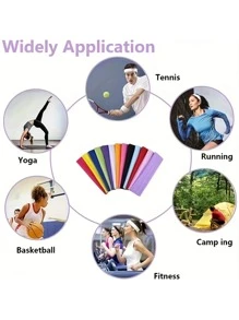 1pc/18/Pc Different Color Set Women Sports Headband, Women Hair Yoga Headband Soft Elastic High Elasticity Teen Girls Sports Headband Multiple Solid Colors, Polyester, Comfortable Four Seasons Elastic Headband - Sports Headband Back To School