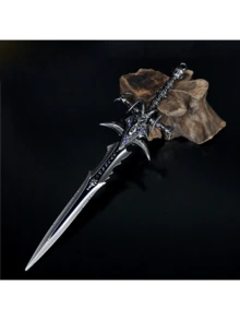 1pc Lich King's Frostmourne Full Metal Craft Model. Exquisite Decor, Collectible Merchandise, Lich King Replica, 2025 Must-Have For Fans! Perfect Gift For Birthday, Christmas, Halloween - Multicolor - View 9
