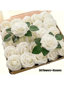 Ramo de 12 rosas de imitación, ramo de imitación realista, decoración de boda ramo de novia, arreglo floral para decoración de sala de estar y mesa, rosas falsas, decoración de centro de mesa familiar, decoración de mesa, hermosa decoración de habitación