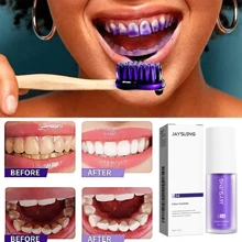 30ml Purple Whitening Toothpaste For Removing Stains And Yellowing Teeth,Eliminating Bad Breath,Personal Care Cleaning Toothpaste,Care For Gums,Travel Portable, Home Whitening, Deep Clean Formula For Fresh Breath