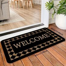 1pc Entrance Mat With Anti-Slip Bottom, Suitable For Home Entryway, Bedroom, Kitchen, Bathroom And Other Areas, Decorative Floor Mat, Bathroom Accessory, Foyer Decor, Bathroom & Kitchen Decoration - Multicolor - View 6