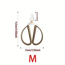 1pc Stainless Steel Vintage Sewing Scissors, Tailor Thread Embroidery Fabric Shear, Household Sewing Accessories, Office Scissors, Retro-Style Mini Scissors For School