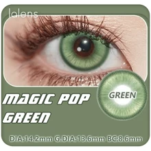 Lentes de contacto de color violeta para cosplay de anime marca Lalens Magic Pop, lentes de contacto desechables anuales de color azul para fiestas de Año Nuevo y ojos oscuros