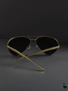 Gafas de moda con montura de metal de estilo aviador, diseño unisex para vacaciones, uso casual y versátil - Nuevos modelos 2025