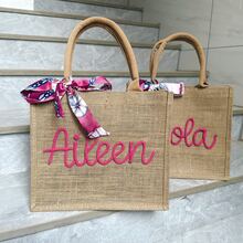 1 件个性化麻质手提包，可定制名称，适合伴娘、海滩、婚礼、生日礼物、多用途、大容量、多功能、多功能、色彩鲜艳、可爱、可爱、简约、有趣、卡哇伊、Y2K、极简主义、通勤、商务休闲、基础款、定制、个性化、独特、定制、送给他的理想礼物、送给她、她、家人、朋友、女朋友的理想礼物、周年纪念日、生日、节日/度假、户外/郊游/旅行/徒步旅行/体育场/运动/登山、商务/通勤/工作/办公室、定制女包 - 卡其色 - 查看 4