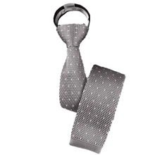 Corbata de punto a rayas con cabeza plana, ajustable, suave y sin nudos, corbata automática con cremallera como accesorio para traje de chico