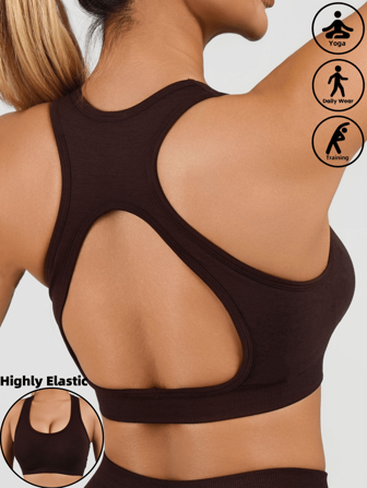 Women Sports Bras High Support Seamless Push Up Tank Gym Top Racerback Sport Bra Women Yoga Running Workout Gym Top Intimates Underwear