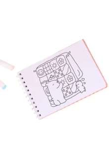 Livro de Colorir de Capivara, 48 Folhas, 180g, Acetato Holográfico Volta às Aulas - Modelo 6 - Visão 5