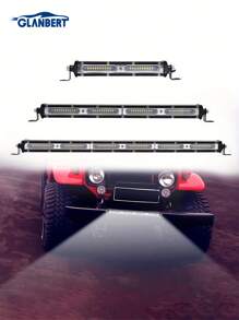 GLANBERT Barra de luz LED para coche de 4/7/14/20 pulgadas, 27/60/120/180W, ultra delgada, luz blanca media, para coches, SUV, camiones