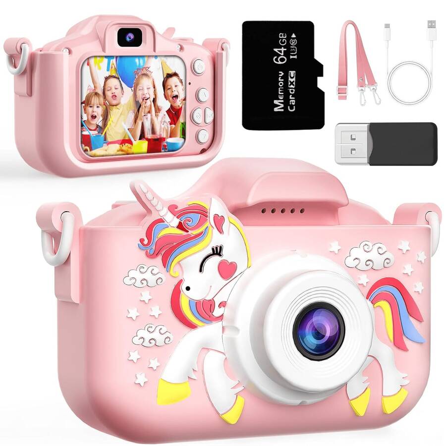 Kids' Camera, 1080P HD, 48MP, Video Recording Supported, Built-In Five Games, Perfect For Boys And Girls As Gifts For Children's Day, Christmas, Thanksgiving, Or Birthdays - Multicolor - View 1