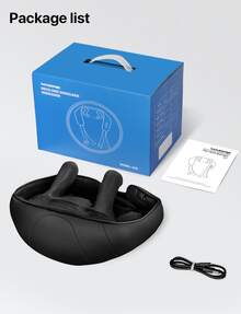 MASGRE Cordless Neck And Shoulder Massager With Heat – Wireless 6D Deep Tissue Kneading Electric Shiatsu Massage Pillow For Neck, Back, Legs, And Body – Pain Relief For Home, Office, And Car – Mother's Day Gift - Black - View 7