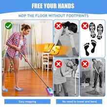 2 đôi dép lau nhà sợi siêu mịn, cây lau nhà chống bụi tái sử dụng cho nữ, giày dép lau nhà để lau sàn, tất lau nhà chống bụi chân, chất tẩy tóc, quét nhà, văn phòng, phòng tắm, nhà bếp, bao giày lau nhà tái sử dụng - Nhiều màu - Xem 5