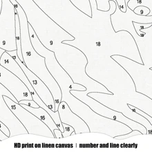 1pc Picture With Numbers Lighthouse Easy Hand Drawn Picture Paint For Beginner On Canvas Handmade Picture Painting On The Wall 40x50cm/16x20inch Without Frame