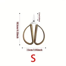 1pc Stainless Steel Vintage Sewing Scissors, Tailor Thread Embroidery Fabric Shear, Household Sewing Accessories, Office Scissors, Retro-Style Mini Scissors For School