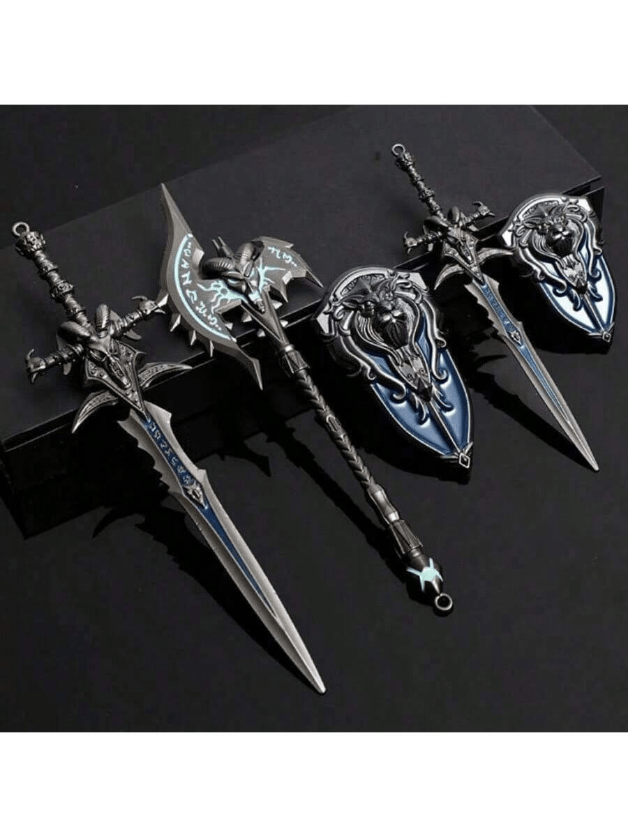 1pc Lich King's Frostmourne Full Metal Craft Model. Exquisite Ornament, Collectible WoW Merchandise, Lich King Replica, 2025 Must-Have For Fans! Perfect Gift For Birthday, Christmas, Halloween