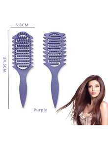 卷发梳，卷发梳，带通风孔的梳子，适用于男女卷发的梳理、定型和定型，减少拉扯 - 彩色 - 查看 7