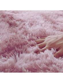 Shaggy Rug 2.00 X 1.50 Living Room Bedroom Office - 乾枯玫瑰色 - 查看 2